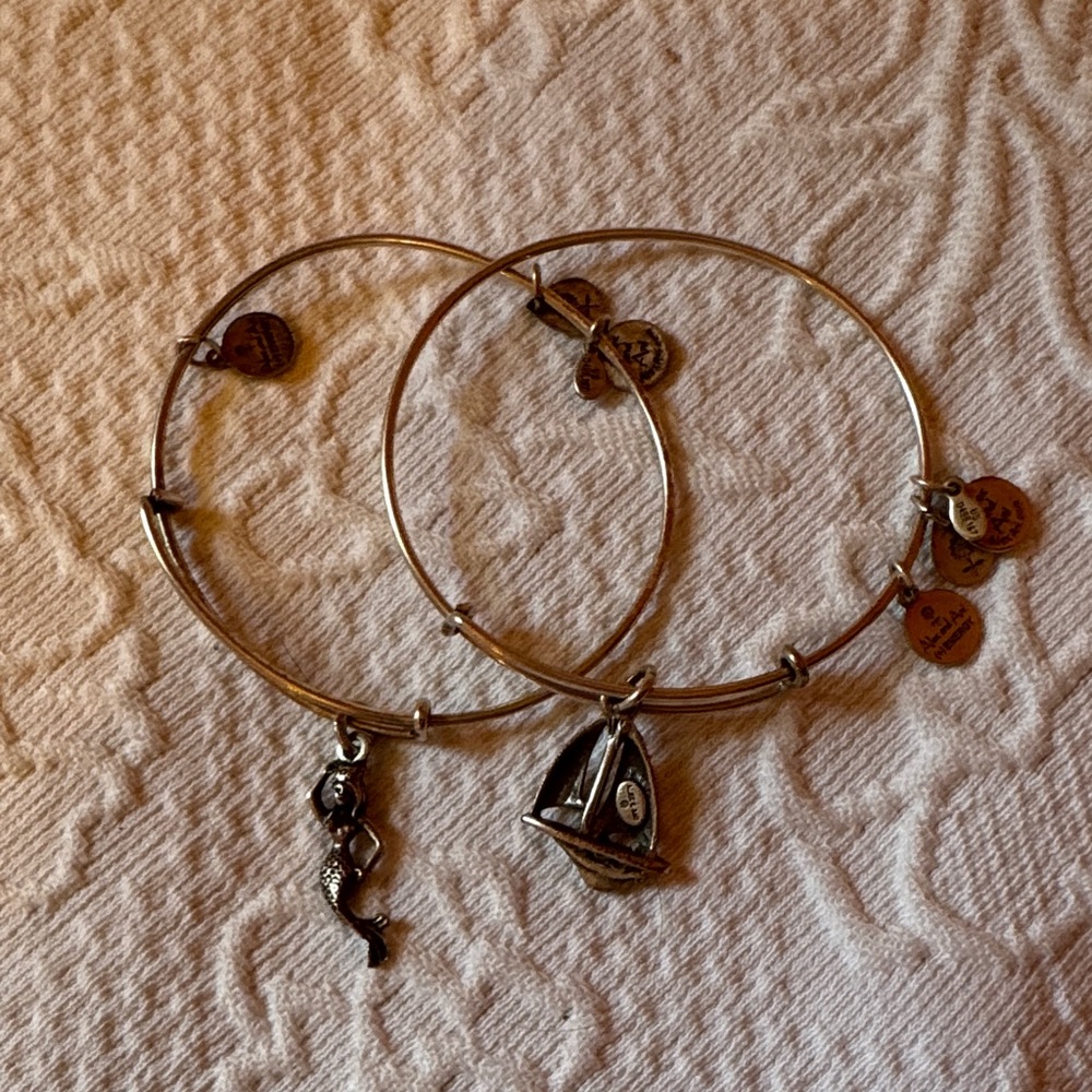 Alex and Ani Silver Nautical Charm Bracelets